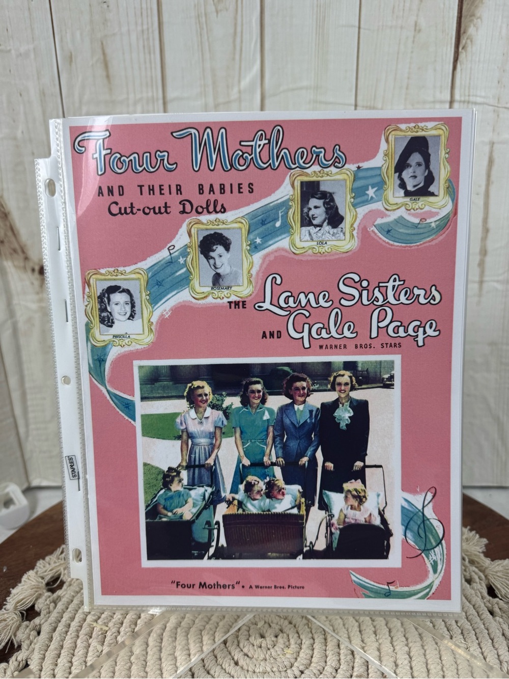 Four Mothers Vintage cut out dolls- Lane Sisters & Gale Page